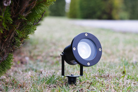 Lampa Ogrodowa LED Wbijana GU10 IP65 Wodoszczelna Czarna z Przewodem 1m