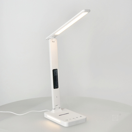 Lampka Biurkowa Stołowa LED 7W 460lm CCT 120° Biała Noblite Kobi