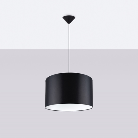 Lampa Sufitowa Wisząca Zwis E27 Żyrandol Owalna Czarna Minimalistyczna Nova Sollux