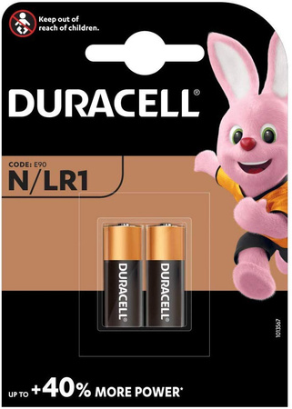 Baterie alkaliczne DURACELL N MN9100 LR1 E90 1.5V Blister 2szt