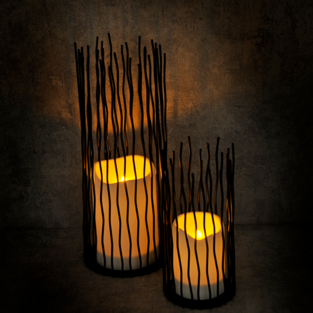 Lampa Ogrodowa LED bateryjna LATARENKA LED NYBORG 35cm IP44 2xAA czarna metal GOLDLUX (Polux)