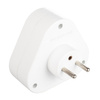 Rozgałęźnik Sieciowy z Uziemieniem 3 Gniazda Bolec Zabezpiecznie Przed Dziećmi Biały