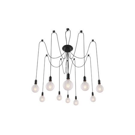 Lampa Wisząca Sufitowa 10x E27 Czarny Industrialny Caspar Rabalux