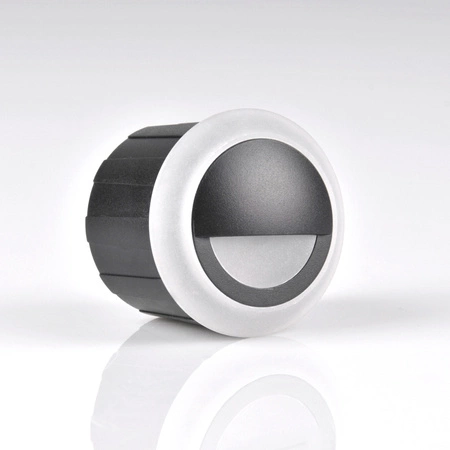 Lampa oprawa schodowa podtynkowa LED ogrodowa 3W 40lm IP44 4000K czarna Q4 GOLDLUX (Polux)