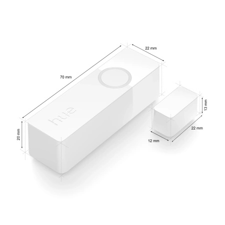 Inteligentny Czujnik Kontaktu do Okien i Drzwi Biały Bateryjny SMART Zigbee Contact Sensor Secure Philips HUE 2 szt.