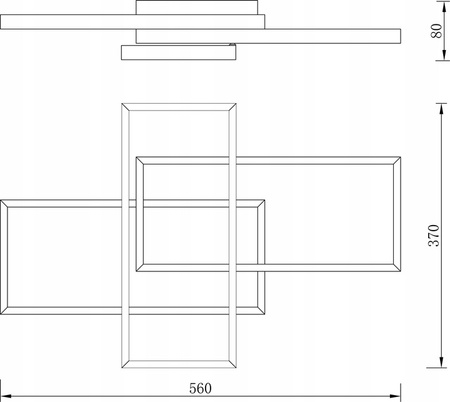 Lampa Sufitowa Żyrandol LED 72W CCT GALAXIS ORION Biały + Pilot Sterujący