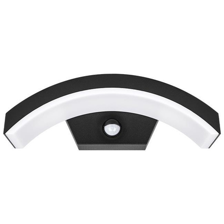 Kinkiet Ogrodowy Elewacyjny Lampa Ścienna LED 9W z Czujnikiem Ruchu i Zmierzchu Czarna BELLA