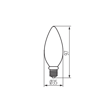 Żarówka LED E14 Edison C35 4.5W = 40W 470lm 2700K Ciepła Przezroczysta XLED Filament Kanlux