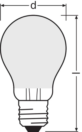Żarówka LED A60 E27 5.8W = 60W 806lm 2700K Ciepła Biała FILAMENT ŚCIEMNIALNA LEDVANCE