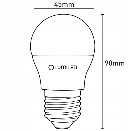 6x Żarówka LED E27 Kulka P45 10W = 75W 1055lm 6500K Zimna 180° LUMILED