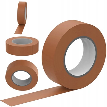 Mocna Taśma Izolacyjna PCV Wodoodporna 19mm x 0,13mm Brązowa 20m