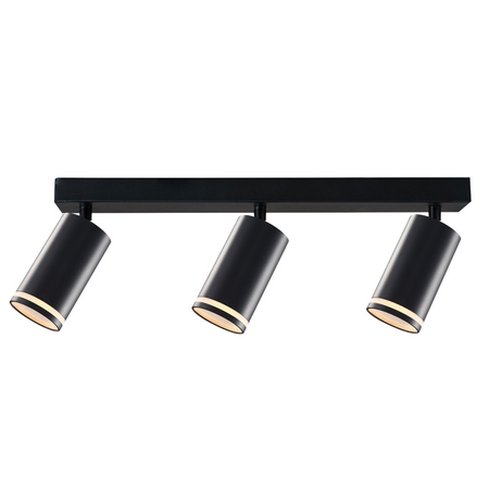 Lampa Listwa Oprawa Sufitowo-Ścienna LED PARIS 3 x GU10 Czarny GOLDLUX (Polux)