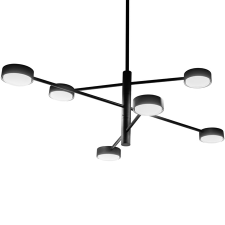 Lampa Sufitowa Wisząca LED 6x GX53 Żyrandol Reflektor Czarna OVILO LUMILED