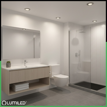 Oprawa Halogenowa Podtynkowa Wpuszczana LED MR16 Okrągła Satynowa AQUS Lumiled