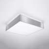 Lampa Sufitowa Oprawa Natynkowa 4x E27 Plafon Kwadratowa Szara Minimalistyczna Horus Sollux
