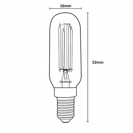 Żarówka LED E14 Edison ST26 4W = 40W 470lm 4000K Neutralna 360° FILAMENT LUMILED