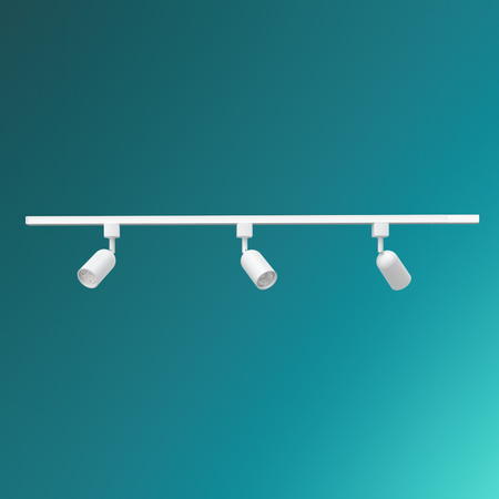 Zestaw Szynowy Lampa Sufitowa Szynoprzewód 1m + 3x Reflektor Szynowy LED GU10 Jednofazowy Biały EasyLink Shea Philips