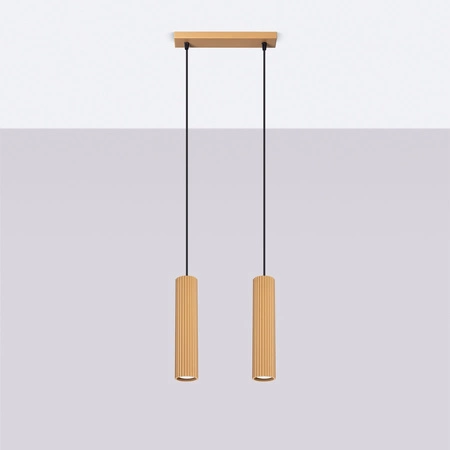 Lampa Wisząca Sufitowa Zwis Tuba Spot 2x GU10 Złota Karbon Deep Space SL.1555 Sollux