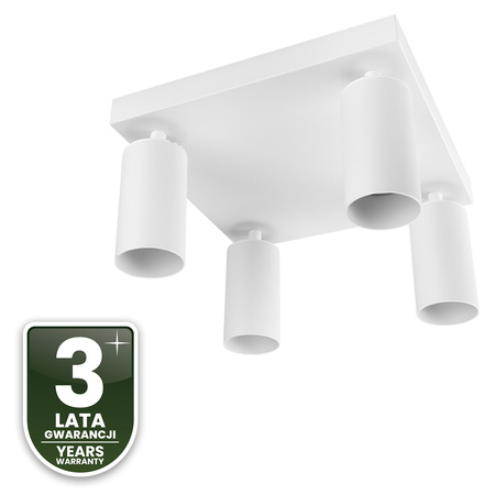 Lampa Sufitowa Plafon SPOT TUBA Reflektor Oprawa Halogenowa 4x GU10 TABULA LUMILED