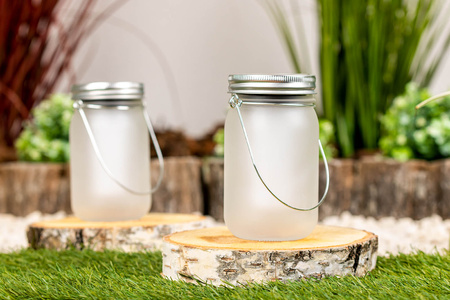 Lampion Ogrodowa LED Solarna Dekoracyjna Słoik Płomień 13cm