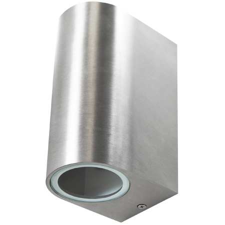 Kinkiet ogrodowy elewacyjny góra dół LED 2xGU10 BOSTON GOLDLUX (Polux) OWALNY SATYNOWY