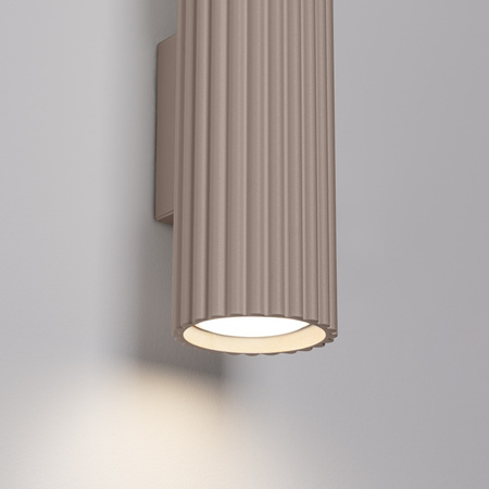Lampa Ścienna Kinkiet 2x GU10 Aluminiowa Taupe Karbon Deep Space SL.1776 Sollux