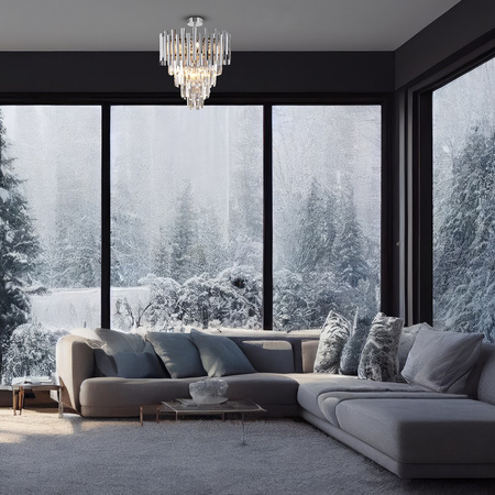 Lampa Sufitowa Żyrandol MADISON Chrom 9xE14 Milagro