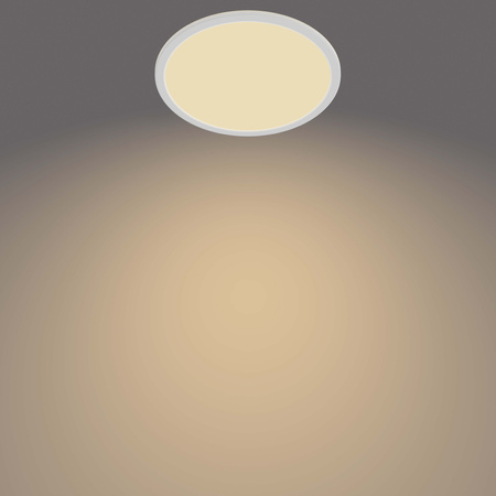 Lampa Sufitowa Plafon Łazienkowy LED 15W 1300lm 2700K IP44 SceneSwitch Biała Super Slim CL550 Bathroom Philips