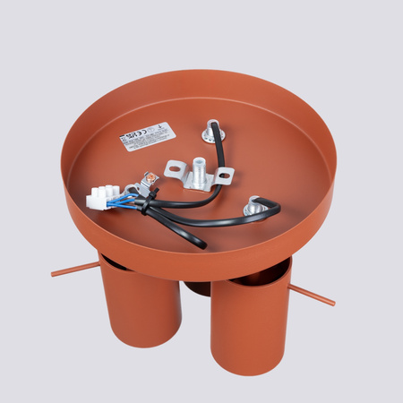 Lampa Sufitowa Plafon Tuba Spot 3x GU10 Ochra Czerwona Ring Bittersweet Shimmer SL.1509 Sollux