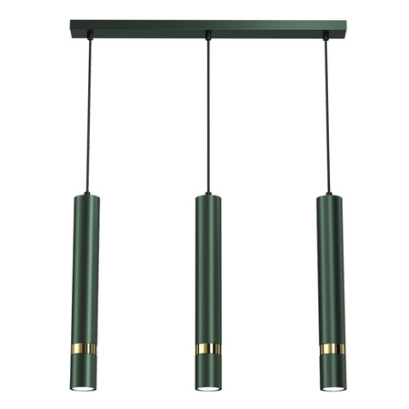 Lampa wisząca JOKER ZIELONY ZŁOTY 3 x GU10 MILAGRO Metal styl nowoczesny