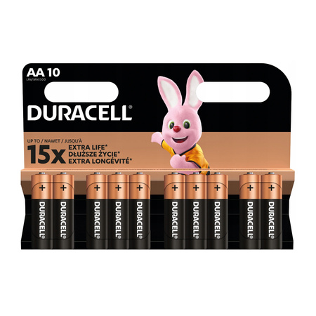 Baterie Alkaliczne Duracell Basic AA LR6 Blister 10szt