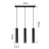 Lampa Wisząca Sufitowa KEON 3xGU10 Regulowana Tuba Czarna MASTERLED