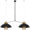 Lampa wisząca czarna w stylu loft MiLAGRO 2xE27 BJORN