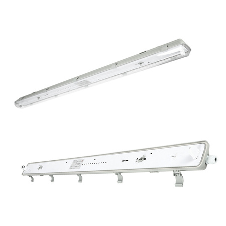 Oprawa Lampa Hermetyczna LED Świetlówkowa G13 IP65 Szara Hermic Kobi
