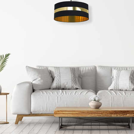 Lampa Sufitowa PALMIRA Czarna Złota 1xE27 Milagro