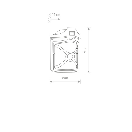 Lampa Ogrodowa Zewnętrzna Kinkiet Elewacyjny Oprawa Natynkowa E27 Miedziana Wodoodporna IP44 Klasyczna DON 4687 Nowodvorski