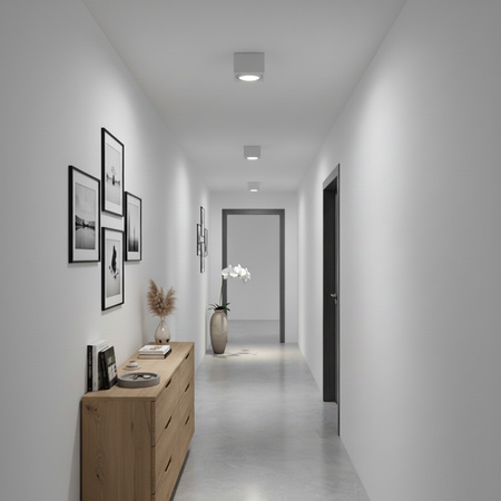 Oprawa Natynkowa HALOGENOWA Spot Tuba Ruchoma Kwadratowa Biała 50mm AMAT-S LUMILED