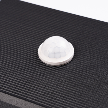 Lampa Ogrodowa Kinkiet Elewacyjny góra dół 2xGU10 Czarny Czujnik Ruchu i Zmierzchu IP54 PROTEA LUMILED