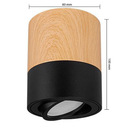 Oprawa Natynkowa Halogenowa Tuba Reflektor Spot GU10 Okrągła Czarna Brązowa Masterled