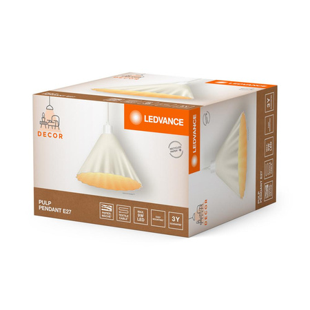 Lampa Sufitowa Wisząca Dekoracyjna E27 Zwis Biały Decor Ledvance