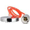 Lampa Wisząca Oprawa E27 Chromowy klosz z pomarańczowym kablem VT-7338 V-TAC