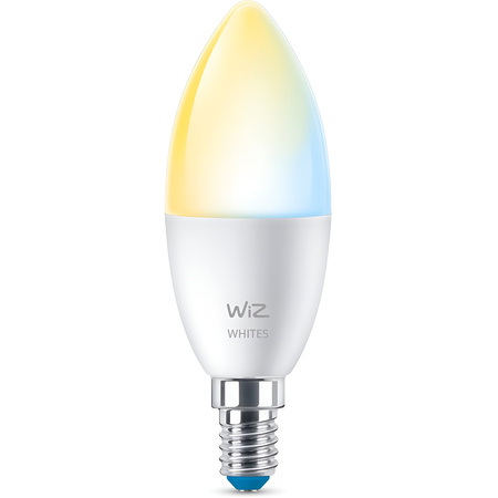 Żarówka LED E14 Świeczka C37 4.9W = 40W 470lm 2700-6500K TW Inteligentna SMART WiFi Bluetooth Aplikacja WiZ
