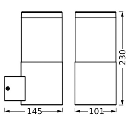 Kinkiet Ogrodowy Lampa Elewacyjna Zewnętrzna E27 Aluminium IP44 Endura Osram