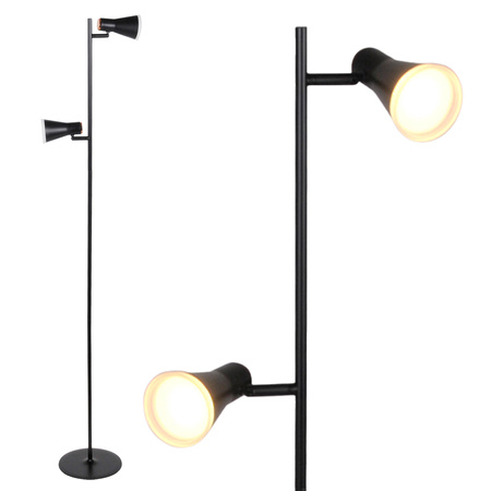 Lampa podłogowa 7W 2x LED BERG czarna 3000K GOLDLUX (Polux)
