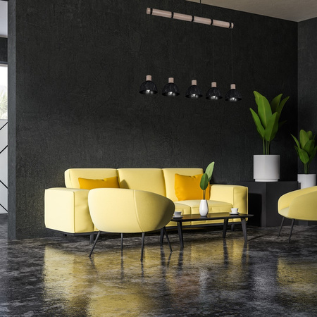 Lampa Wisząca Sufitowa ERIK Sawn Czarna Patyna Drewniana 5XE27 Milagro