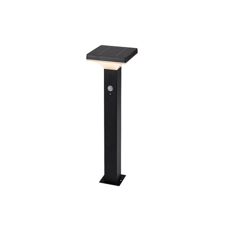 Lampa Ogrodowa Słupek Zewnętrzny Stojący Solarny 4W 400lm 3000K IP44 z Czujnikiem Ruchu i Zmierzchu Czarny Nowoczesny Geleen Rabalux