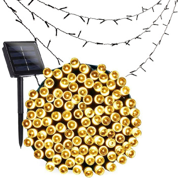 GIRLANDA SOLARNA ogrodowa ozdobna SHINE 100 LED 3000K ciepła GOLDLUX (Polux)