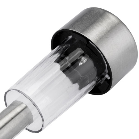 Lampa Ogrodowa LED Solarna Wbijana satyna INOX / CHROM