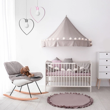 Lampa wisząca AMORE 1xE27 Serce Dziewczęca Delikatna Róż MLP9953 Milagro Metal