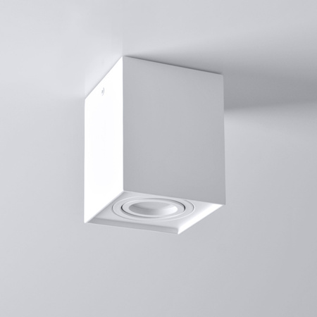 Oprawa sufitowa natynkowa Hadar Q1 1xGU10 ruchoma kwadrat biała